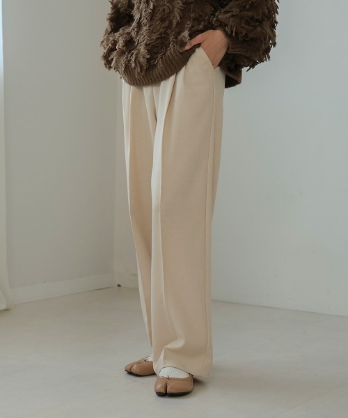 Bab（バブ）の「【S・M・Lサイズ展開有り】センタープレスツータックスラックス（スラックス・レディース・グリーン/レッド/アイボリー/チャコールグレー・L/M/S）」の11枚目の写真