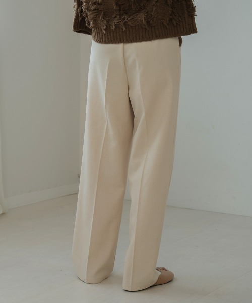 Bab（バブ）の「【S・M・Lサイズ展開有り】センタープレスツータックスラックス（スラックス・レディース・グリーン/レッド/アイボリー/チャコールグレー・L/M/S）」の14枚目の写真