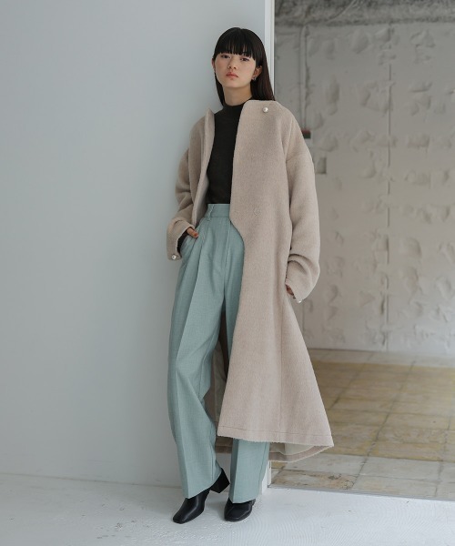 Bab（バブ）の「【S・M・Lサイズ展開有り】センタープレスツータックスラックス（スラックス・レディース・グリーン/レッド/アイボリー/チャコールグレー・L/M/S）」の6枚目の写真