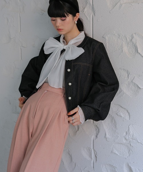 Bab（バブ）の「【S・M・Lサイズ展開有り】センタープレスツータックスラックス（スラックス・レディース・グリーン/レッド/アイボリー/チャコールグレー・L/M/S）」の10枚目の写真