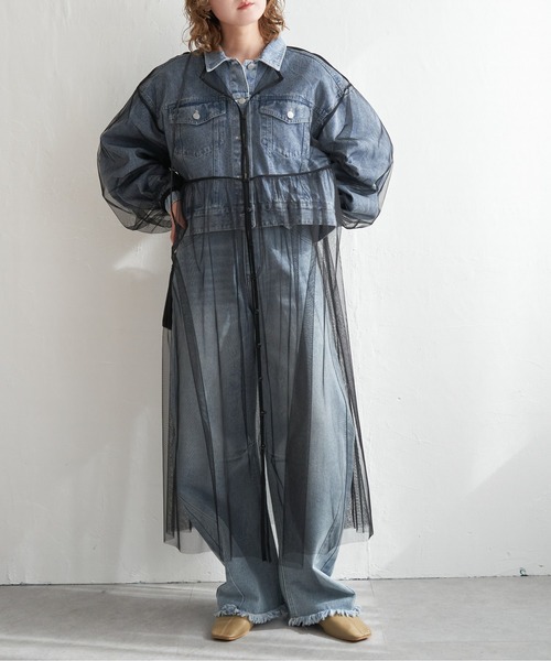 極美品♡ルネ♡ニット×チュールワンピース セール】チュール長袖ワンピース（ワンピース）｜notch.（ノッチ