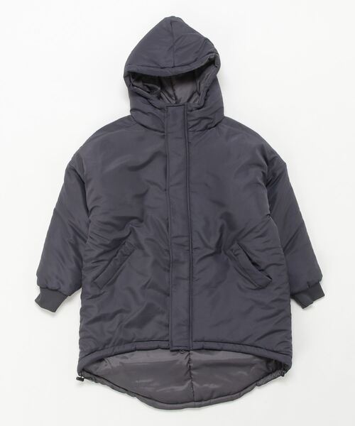 SIMPLEBLACK PUFFA COAT モンスターパーカー中綿 灰色 フード付き中綿ダウンモンスターパーカー[kd27] | レディース