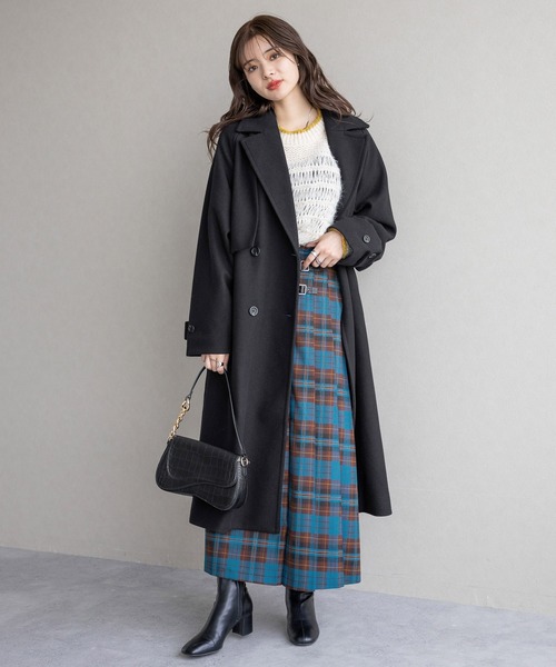 RAGEBLUE(レイジブルー)の「シアー/透かし編みゆるニット(ニット/セーター・レディース・ネイビー/ホワイト/グリーン・FREE)」の11枚目の写真