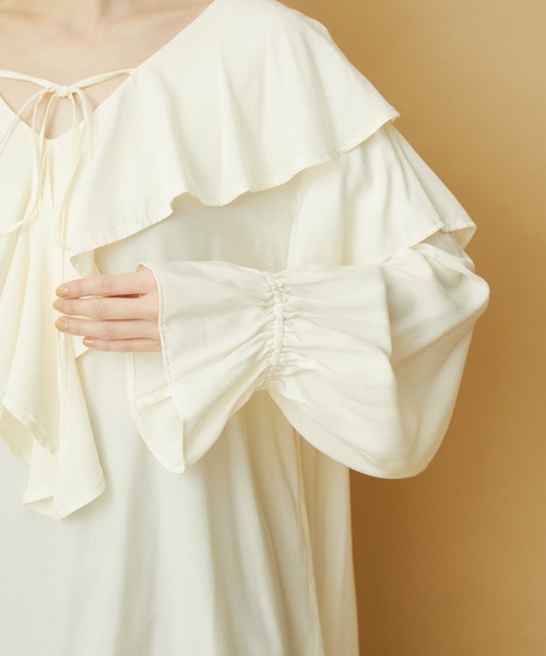 キャロウェイ　レディース　フリル　チュニック 楽天市場】サイドプリーツ長袖チュニック レディース チュニック