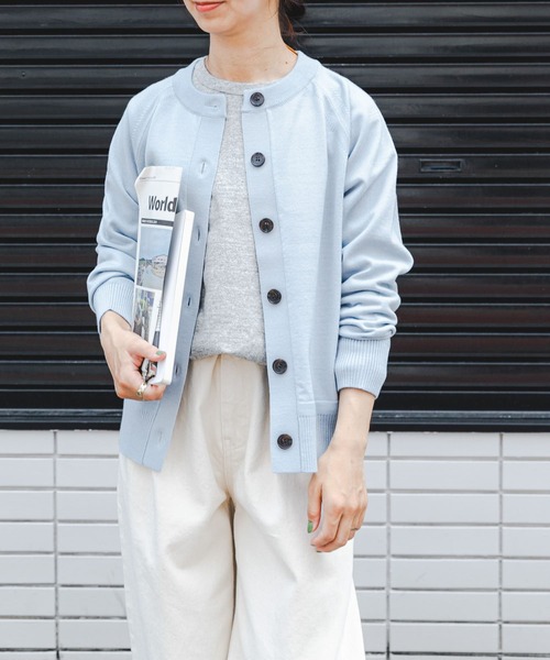 FORK&SPOON(フォークアンドスプーン)の「FORK&SPOON ラフィー天竺クルーネックTシャツ(Tシャツ/カットソー・レディース・ホワイト/ライトグレー/ブラック・1)」の11枚目の写真