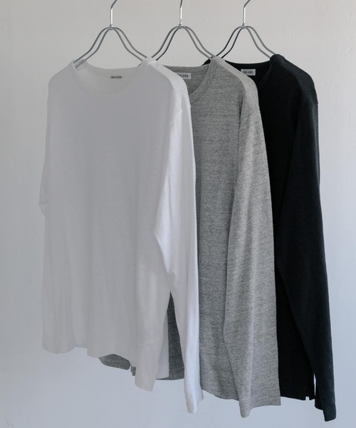 FORK&SPOON(フォークアンドスプーン)の「FORK&SPOON ラフィー天竺クルーネックTシャツ(Tシャツ/カットソー・レディース・ホワイト/ライトグレー/ブラック・1)」の13枚目の写真
