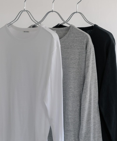FORK&SPOON(フォークアンドスプーン)の「FORK&SPOON ラフィー天竺クルーネックTシャツ(Tシャツ/カットソー・レディース・ホワイト/ライトグレー/ブラック・1)」の14枚目の写真