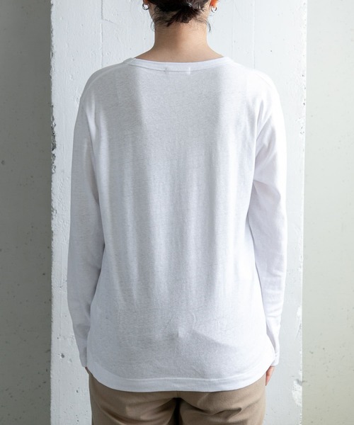 FORK&SPOON(フォークアンドスプーン)の「FORK&SPOON ラフィー天竺クルーネックTシャツ(Tシャツ/カットソー・レディース・ホワイト/ライトグレー/ブラック・1)」の17枚目の写真