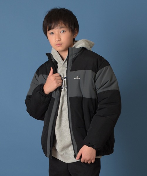 GLAZOS（グラソス）の「【NAUTICA】中綿ブルゾン（ブルゾン・キッズ・ブラック/エンジ/ネイビー/イエロー・LL/M/L）」の2枚目の写真