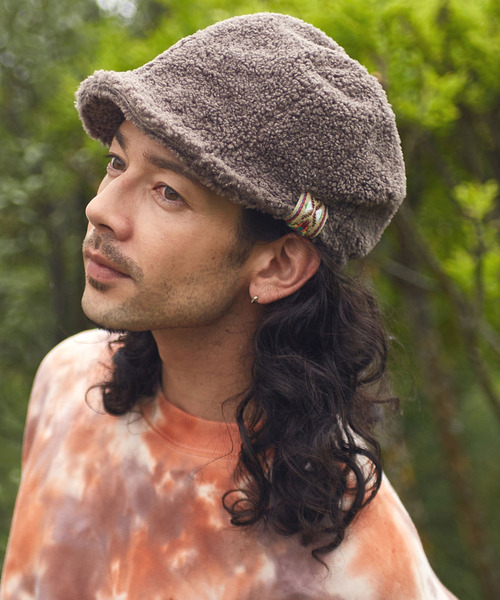 チャイハネ（チャイハネ）の「【チャイハネ】プラムボアキャスケット（キャスケット・レディース・ブラウン/グリーン/ホワイト/ブラック/キャメル・FREE）」の3枚目の写真