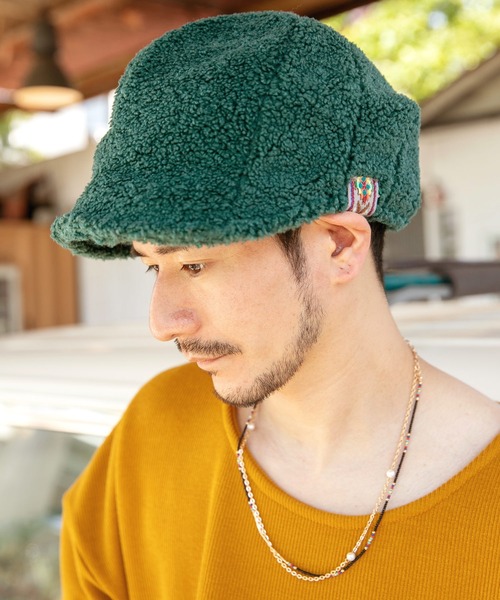 チャイハネ（チャイハネ）の「【チャイハネ】プラムボアキャスケット（キャスケット・レディース・ブラウン/グリーン/ホワイト/ブラック/キャメル・FREE）」の4枚目の写真