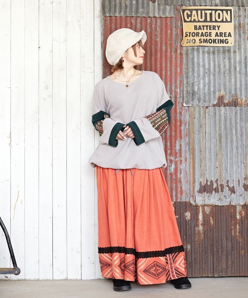 チャイハネ（チャイハネ）の「【チャイハネ】プラムボアキャスケット（キャスケット・レディース・ブラウン/グリーン/ホワイト/ブラック/キャメル・FREE）」の13枚目の写真