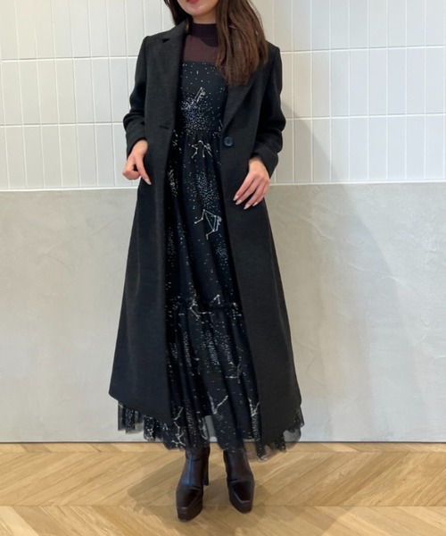 EIMY ISTOIRE（エイミーイストワール）の「ロングスリムコート（チェスターコート・レディース・ピンク/ブラック/グレー/ブラウン/アイボリー・S/M）」の20枚目の写真