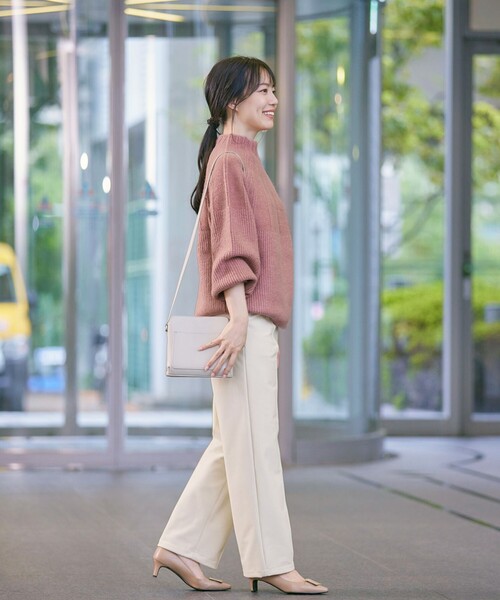 Tiaclasse(ティアクラッセ)の「【日本製・洗える】すふれ起毛ワイドパンツ(その他パンツ・レディース・ブラック/オフホワイト/モカ/グリーン・M/S/L)」の10枚目の写真