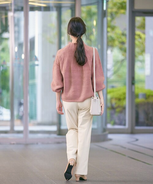 Tiaclasse(ティアクラッセ)の「【日本製・洗える】すふれ起毛ワイドパンツ(その他パンツ・レディース・ブラック/オフホワイト/モカ/グリーン・M/S/L)」の11枚目の写真