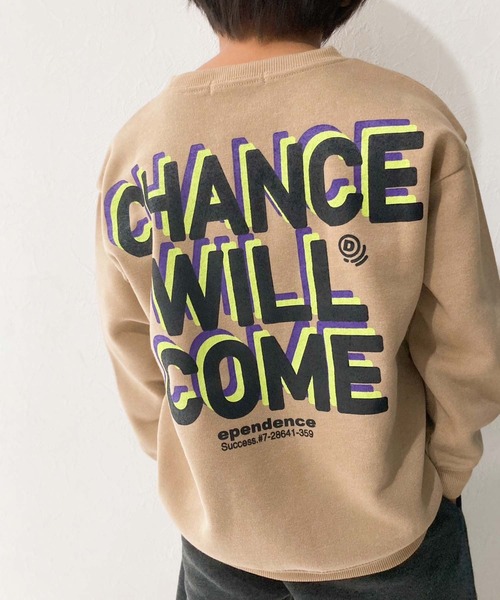 ZI-ON（ジーオン）の「裏起毛 バックプリントオーバーサイズ トレーナー（スウェット・キッズ・グレイッシュベージュ/ホワイト系その他/杢グレー/ネイビー/オフホワイト/ヘザーチャコール/ブラック系その他/キャメル/グレー系その他/ダークグリーン/ブラック系その他3/ベージュ/チャコールグレー/ベージュ系その他/ブラック系その他2/ブラック・110cm/120cm/130cm/140cm/150cm/160cm）」の11枚目の写真