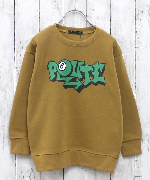 ZI-ON（ジーオン）の「裏起毛 バックプリントオーバーサイズ トレーナー（スウェット・キッズ・グレイッシュベージュ/ホワイト系その他/杢グレー/ネイビー/オフホワイト/ヘザーチャコール/ブラック系その他/キャメル/グレー系その他/ダークグリーン/ブラック系その他3/ベージュ/チャコールグレー/ベージュ系その他/ブラック系その他2/ブラック・110cm/120cm/130cm/140cm/150cm/160cm）」の16枚目の写真