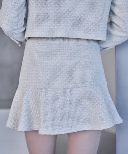 Riu（リウ）の「Mix tweed short skirt（スカート・レディース・ホワイト/ブラック・FREE）」の8枚目の写真