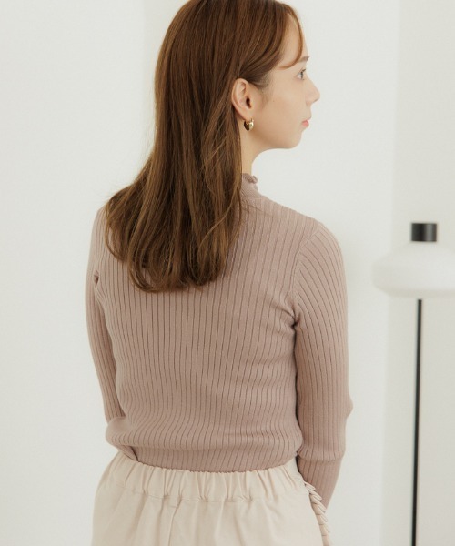 flower（フラワー）の「ノーブルリブニット2（ニット/セーター・レディース・アイボリー/ベージュ・FREE）」の5枚目の写真