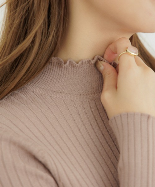 flower（フラワー）の「ノーブルリブニット2（ニット/セーター・レディース・アイボリー/ベージュ・FREE）」の9枚目の写真