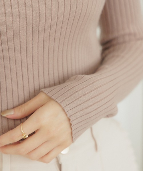 flower（フラワー）の「ノーブルリブニット2（ニット/セーター・レディース・アイボリー/ベージュ・FREE）」の11枚目の写真