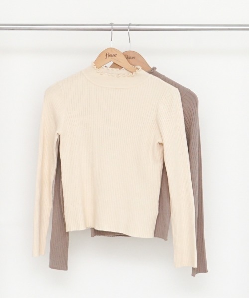 flower（フラワー）の「ノーブルリブニット2（ニット/セーター・レディース・アイボリー/ベージュ・FREE）」の19枚目の写真