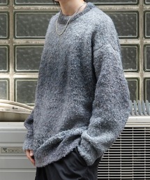 Confirm | 23AW レトロライク ビッグシルエット グラデーションブークレ ボリューム プルオーバーニット【Confirm】(ニット/セーター)