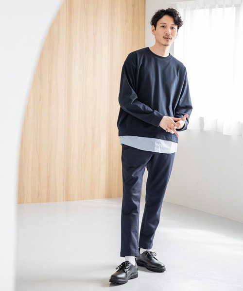 GLOBAL WORK(グローバルワーク)の「スマラクイージーパンツ+WARM/704820(その他パンツ・メンズ・ブラック/グレー系その他4/ダークグレー/ダークブルー/ネイビー/グレー系その他7・MEDIUM/SMALL/LARGE/X-LARGE)」の15枚目の写真