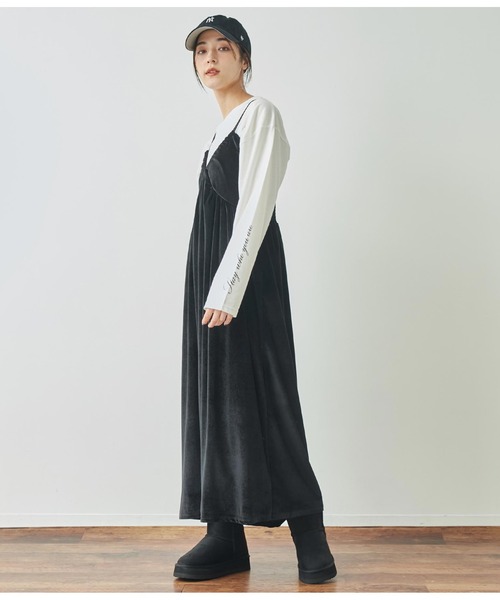 ANAP（アナップ）の「ベロアキャミワンピース（ワンピース・レディース・ネイビー/ベージュ/ブラック・FREE）」の22枚目の写真
