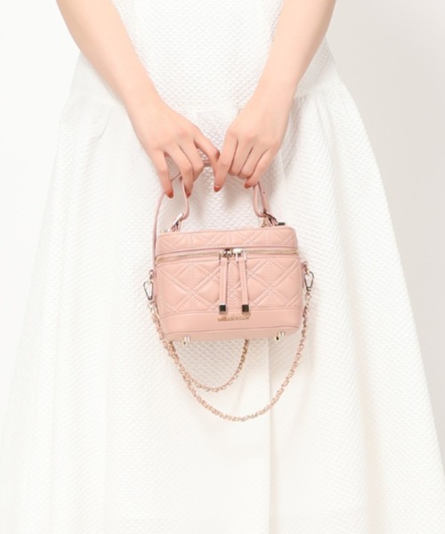 MISCH MASCH（ミッシュマッシュ）の「キルティングミニバッグ/MM358003（ショルダーバッグ・レディース・アイボリー/ブラック/ブルー/ピンク・ﾌﾘ-）」の4枚目の写真