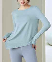 指穴付きアシメトリー長袖Tシャツ