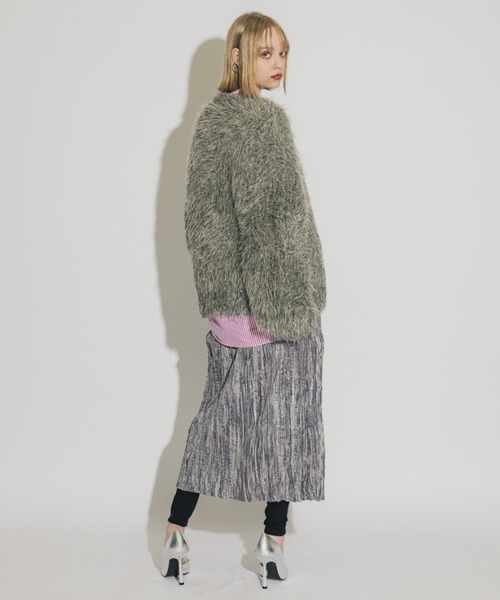 casane（カサネ）の「クラッシュベロアスカート（スカート・レディース・ブラック/グレー・FREE）」の19枚目の写真