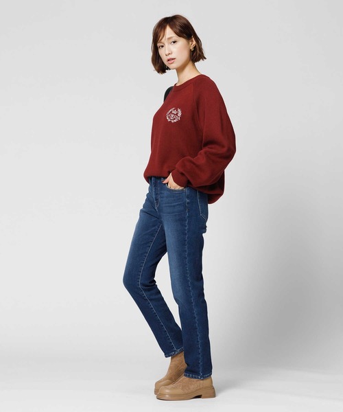 BACK NUMBER(バックナンバー)の「【BACK NUMBER】【エクストラサーモ】デニムテーパードパンツ(デニムパンツ・レディース・ダークインディゴブルー/ブラック・S/L/XS/M)」の8枚目の写真