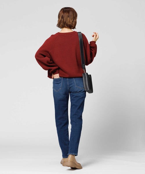 BACK NUMBER(バックナンバー)の「【BACK NUMBER】【エクストラサーモ】デニムテーパードパンツ(デニムパンツ・レディース・ダークインディゴブルー/ブラック・S/L/XS/M)」の9枚目の写真