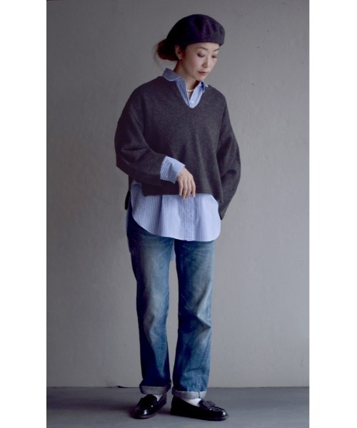 apartment department（アパートメントデパートメント）の「マルチストライプ ベーシックシャツ（シャツ/ブラウス・レディース・ブルー/イエロー/グリーン・M）」の20枚目の写真