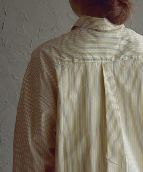 apartment department（アパートメントデパートメント）の「マルチストライプ ベーシックシャツ（シャツ/ブラウス・レディース・ブルー/イエロー/グリーン・M）」の16枚目の写真