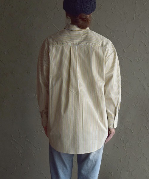 apartment department（アパートメントデパートメント）の「マルチストライプ ベーシックシャツ（シャツ/ブラウス・レディース・ブルー/イエロー/グリーン・M）」の21枚目の写真