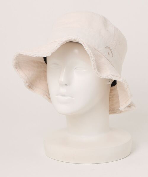 CONVERSE（コンバース）の「CONVERSE/コンバース　CN FLARE HAT（ハット・レディース・ベージュ/ホワイト/ブラック・58cm）」の5枚目の写真