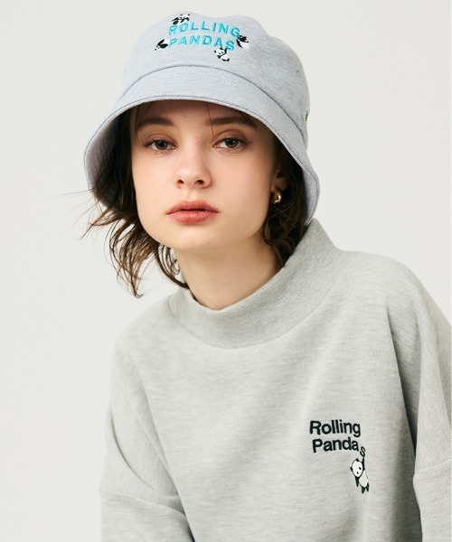 Design Tshirts Store graniph(デザイン ティーシャツ ストア グラニフ)の「FRUIT OF THE LOOM× graniph Rolling Pandas SWEAT BUCKET H(ハット・メンズ・グレー・FREE)」の1枚目の写真