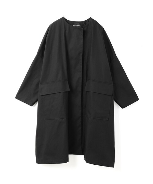 【クウマ様】mizuiroindクルーネックワイドコート mizuiroind（ミズイロインド）の「mizuiro ind クルーネック
