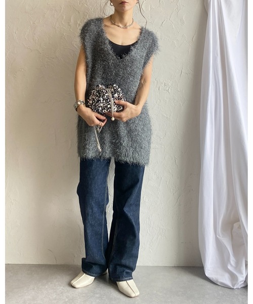 She's Closet(シーズクローゼット)の「スパンコールキラキラビジュー巾着ミニチェーンショルダーバッグ(ショルダーバッグ・レディース・ブラック/シルバー・FREE)」の18枚目の写真