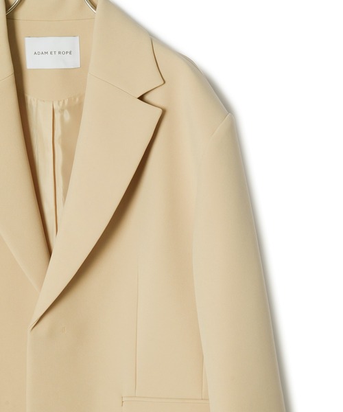 ADAM ET ROPE'（アダムエロペ）の「【サステナブル】シングルブレストオーバージャケット（テーラードジャケット・レディース・ブラック/ベージュ・FREE）」の14枚目の写真