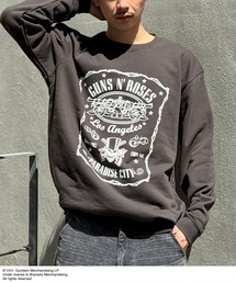 【ユニセックス】【GUNS N' ROSES/ガンズ・アンド・ローゼズ】ヴィンテージ加工ロックスウェット