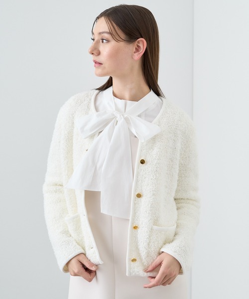 ANAYI（アナイ）の「モールコンビポケット カーディガン（カーディガン