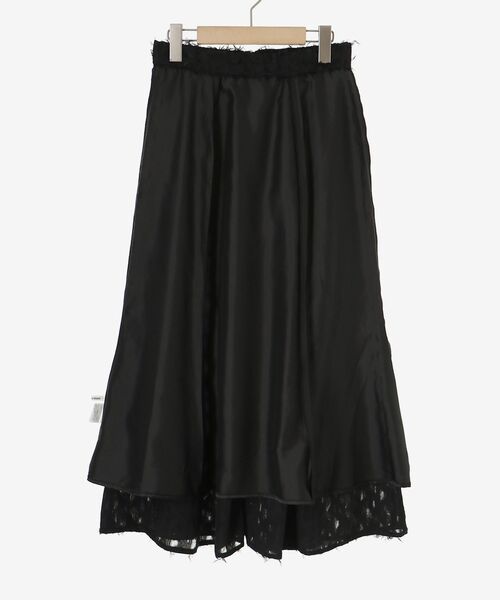 le.coeur blanc(ルクールブラン)の「フェザージャガードギャザースカート(スカート・レディース・ブラック/オフホワイト・38)」の18枚目の写真