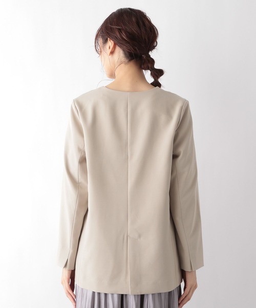 セール】お手入れらくらくSET UPノーカラージャケット/MATINEE