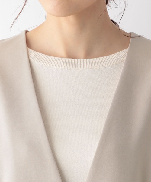 GLOBAL WORK(グローバルワーク)の「お手入れらくらくSET UPノーカラージャケット/MATINEE LINE/994058(ノーカラージャケット・レディース・ライトグレー/ライトベージュ/スミクロ・MEDIUM/LARGE/SMALL)」の20枚目の写真