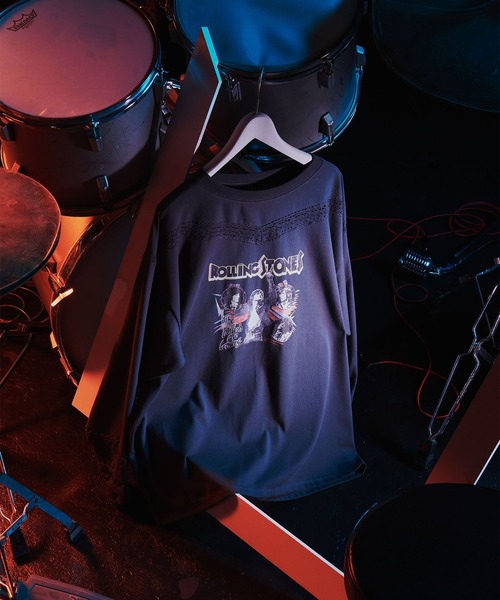 niko and...（ニコアンド）の「【MUSIC】コラボレースロングＴシャツ（Tシャツ/カットソー・レディース・オフホワイト/チャコール/パープル・FREE）」の8枚目の写真