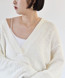 quaranciel（カランシエル）の「quaranciel:〈洗濯機可能〉バックオープン カップ付き リブ キャミソール（その他アンダーウェア/インナー）」