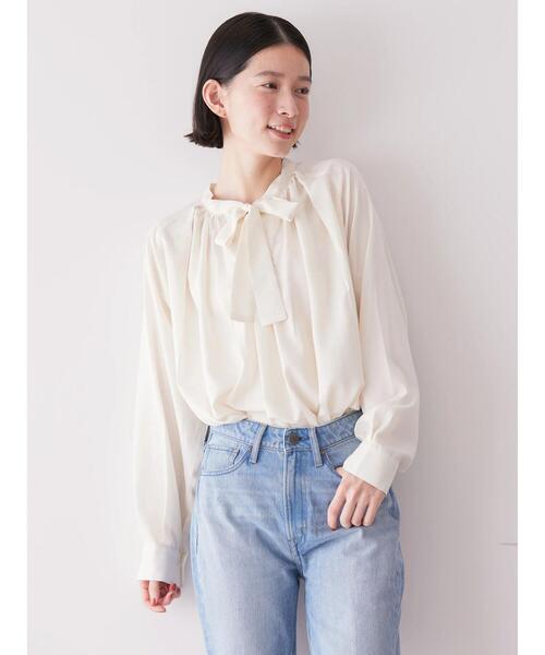 AMERICAN HOLIC(アメリカンホリック)の「イージケア2WAYボウタイブラウス(シャツ/ブラウス・レディース・その他5/アイボリー/ブラック・M/L)」の21枚目の写真
